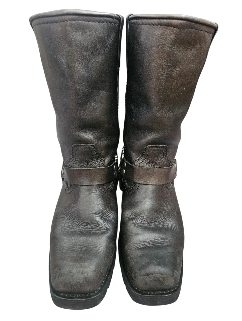 Black Talon Mens Size 10 D Vintage Leather Harness Biker Motorcycle Boots 6201